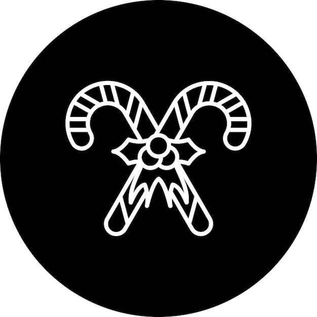 El icono de la caña de caramelo