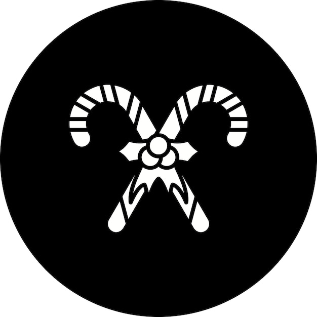 El icono de la caña de caramelo