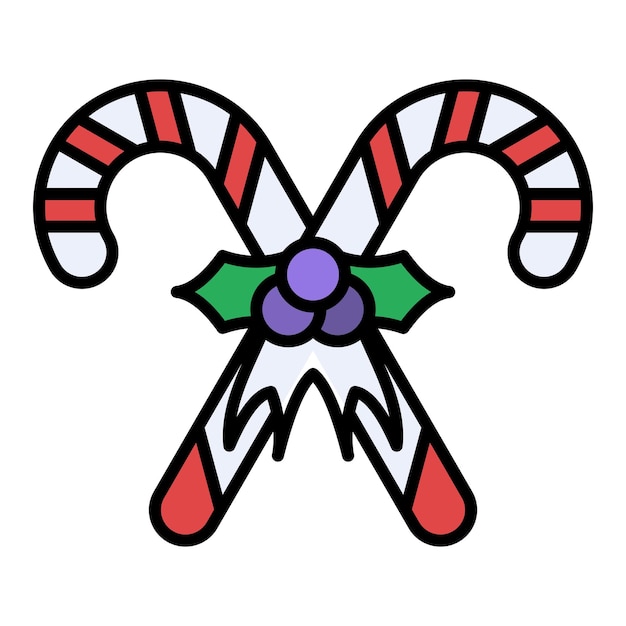 El icono de la caña de caramelo