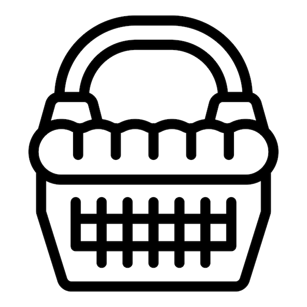 Icono de la canasta de compras que representa la compra de productos en línea