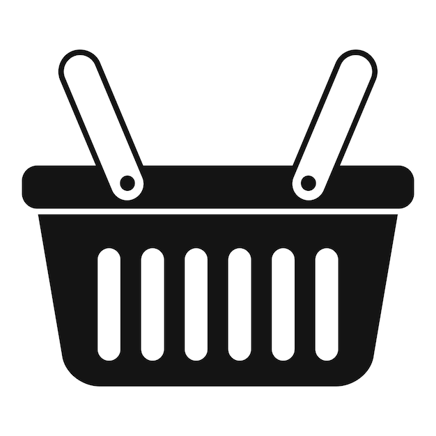 Icono de la canasta de compras vacía que representa las compras minoristas