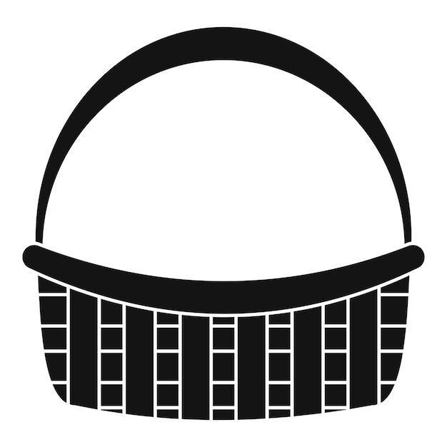 Icono de la canasta de la granja Ilustración sencilla del ícono vectorial de la caja de la grana para el diseño web aislado en fondo blanco