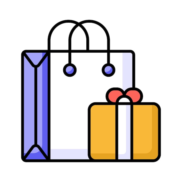 El icono de la canasta de regalos representa una canasta o caja decorativa llena de varios artículos