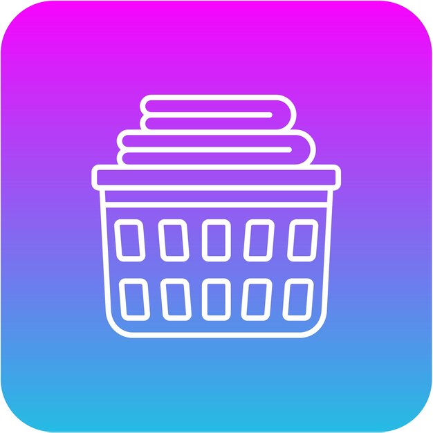 El icono de la canasta de la ropa