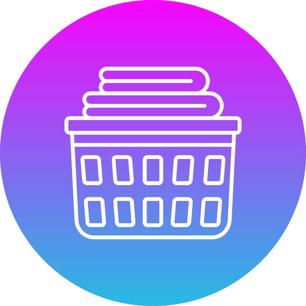 El icono de la canasta de la ropa