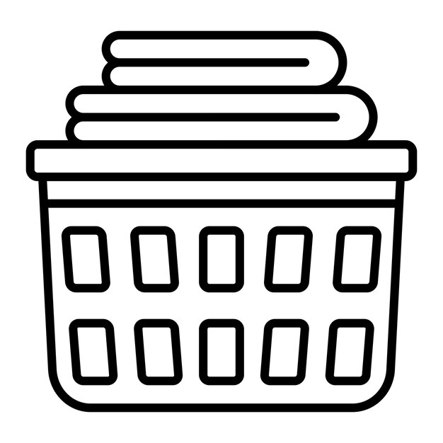El icono de la canasta de la ropa
