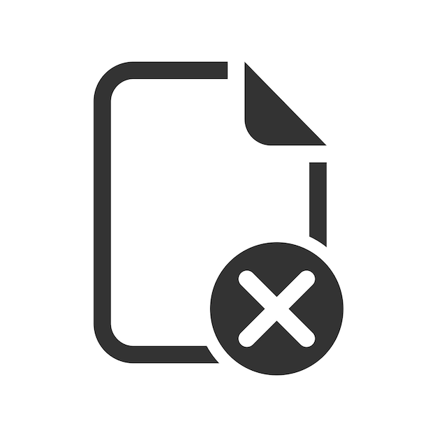 Icono de cancelación de archivo