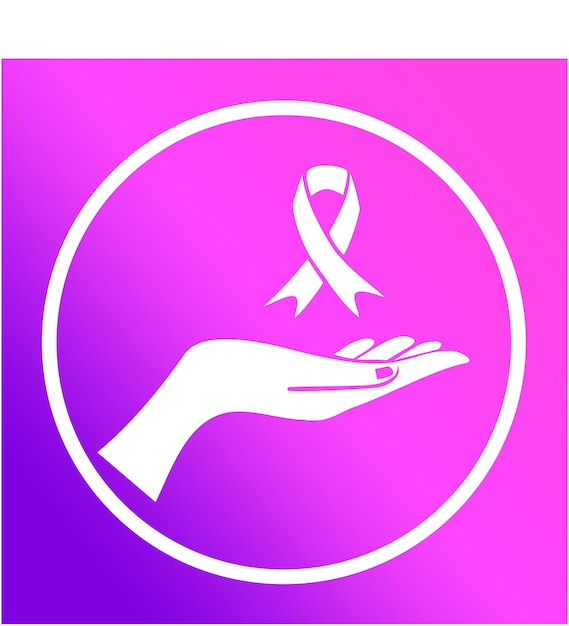 Vector el icono del cáncer de mama