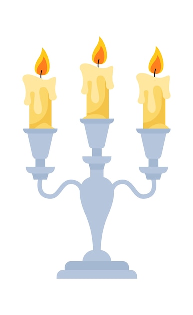 Icono de candelabro vintage Ilustración vectorial