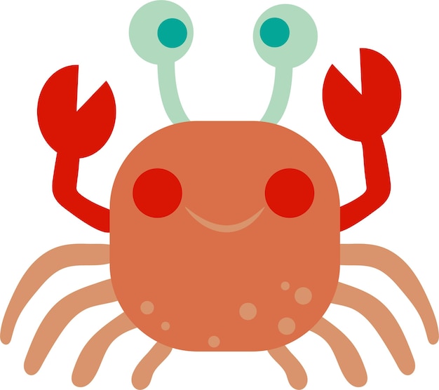 Vector icono de cangrejo de dibujos animados