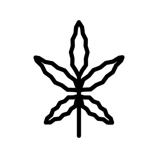 Icono de cannabis aislado sobre un fondo blanco