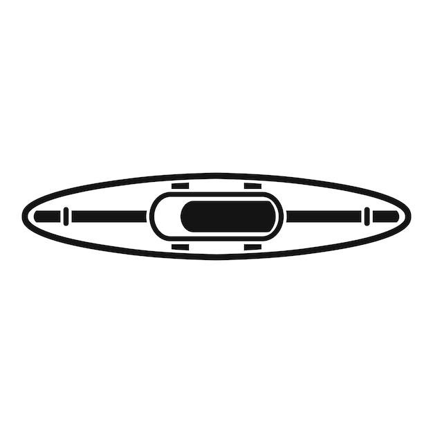 Icono de canoa Ilustración simple del icono de vector de canoa para diseño web aislado sobre fondo blanco