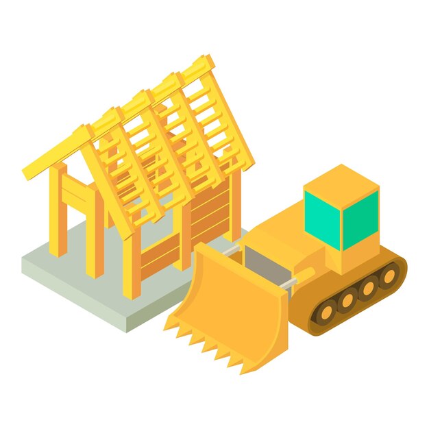 Icono de cantera Ilustración isométrica del icono de vector de cantera para web