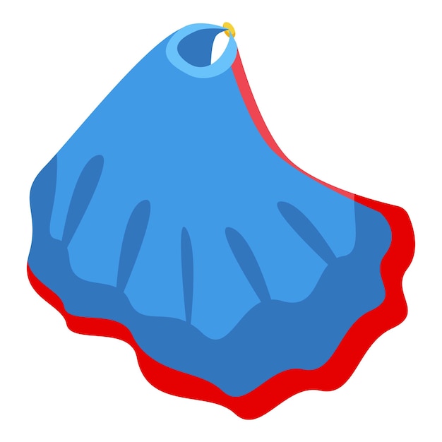 Icono de capa azul vector isométrico Tela de bata Tela de manto