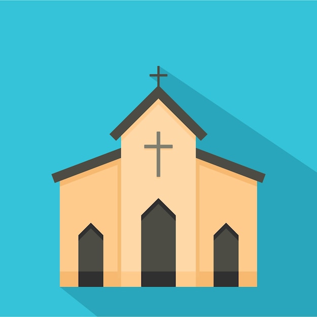 Icono de capilla Ilustración plana del icono de vector de capilla para web