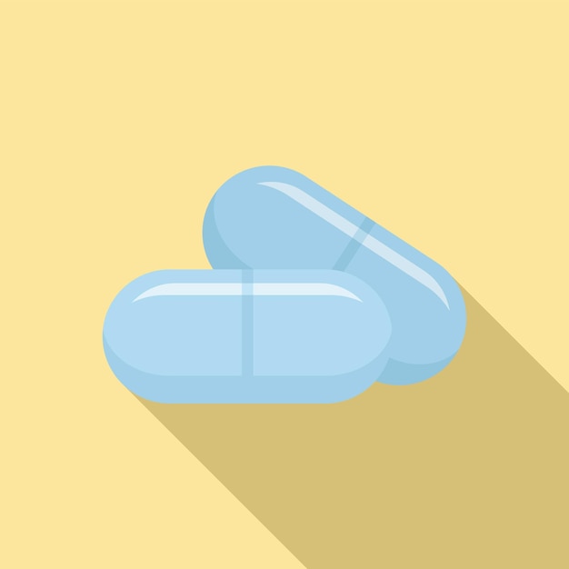 Icono de cápsula de antibiótico Ilustración plana del icono de vector de cápsula de antibiótico para diseño web
