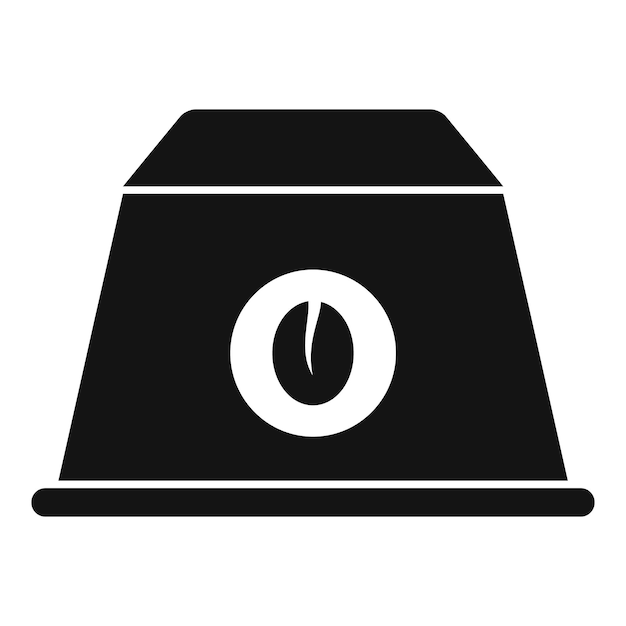 Icono de cápsula de café de la mañana vector simple Taza de café expreso Pod
