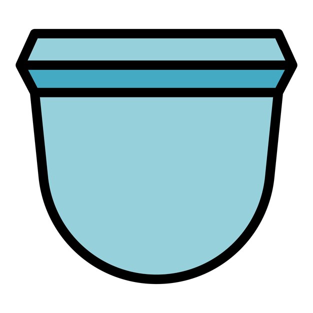 El icono de la cápsula de cafeína Contorno del icono vectorial de la capsula de cafeïna Color plano aislado