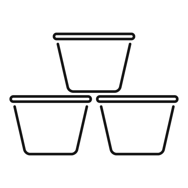 Icono de cápsula de espresso vector de contorno Café Café Taza de vaina