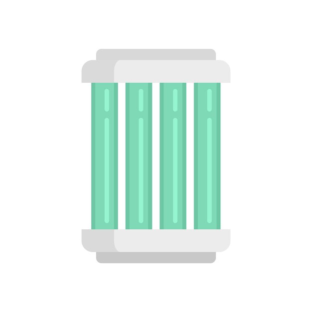 Icono de cápsula nuclear Ilustración plana del icono de vector de cápsula nuclear aislado sobre fondo blanco