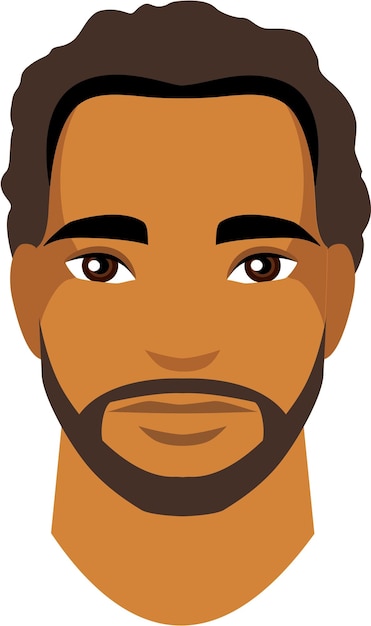 Icono de cara de avatar hispano árabe de hombre joven en estilo plano