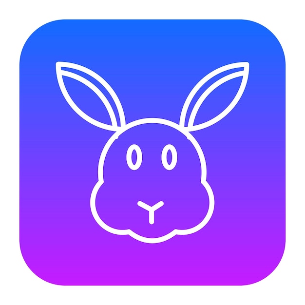Icono de cara de conejo
