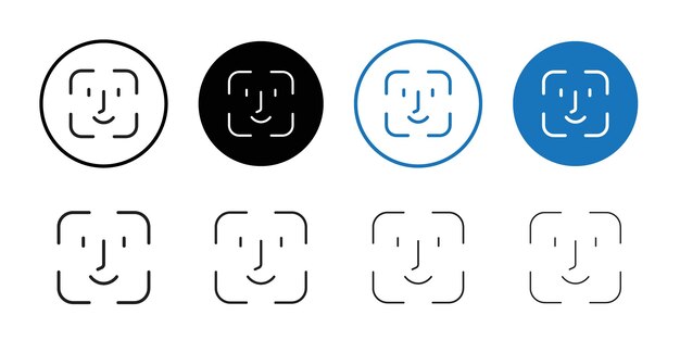 El icono de la cara del contorno establece el signo