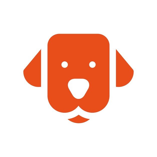 El icono de la cara de perro naranja