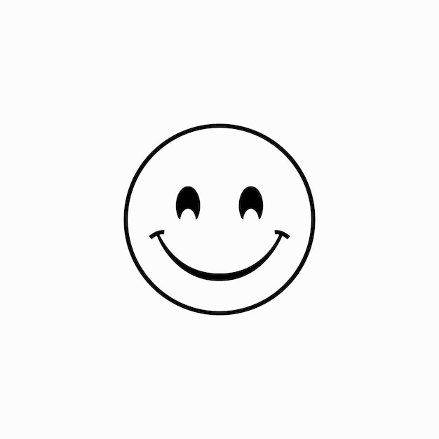 Icono de cara sonriente alegre con expresión feliz para emociones positivas y diseño alegre