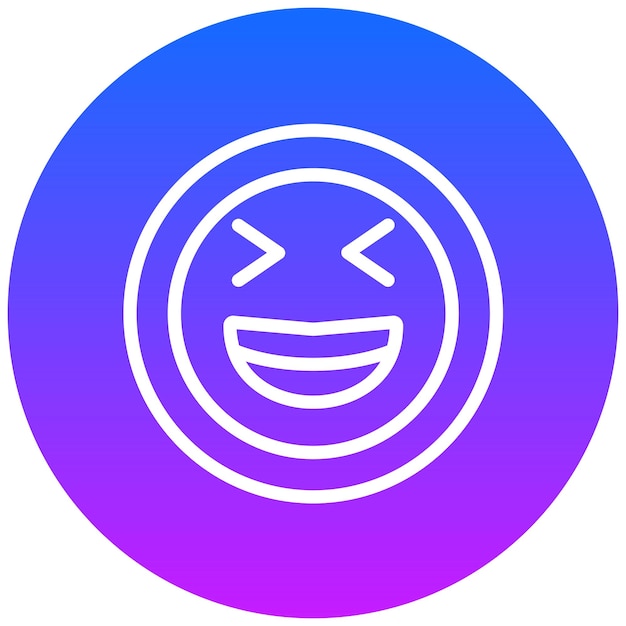 El icono de la cara sonriente con los ojos cerrados