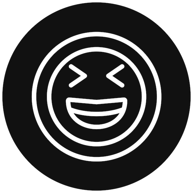 El icono de la cara sonriente con los ojos cerrados