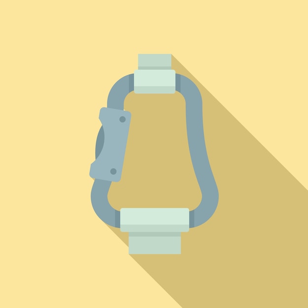 Icono de carabina de paracaidismo Ilustración plana del icono de vector de carabina de paracaidismo para diseño web