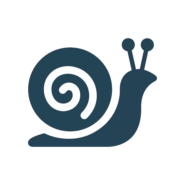 un icono de caracol en un fondo blanco