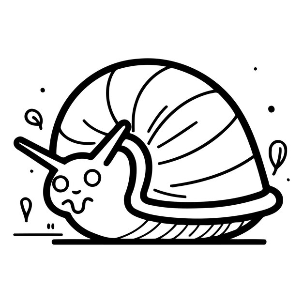 Icono de caracol ilustración animada del ícono vectorial de caracol para el diseño web