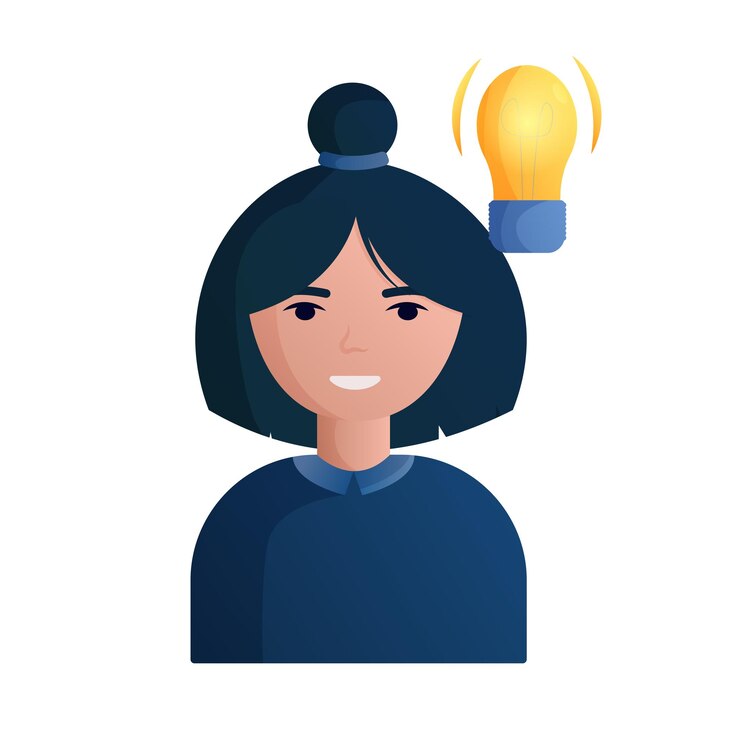 Vector icono con carácter e idea