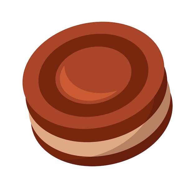 Icono de caramelo de chocolate ilustración vectorial