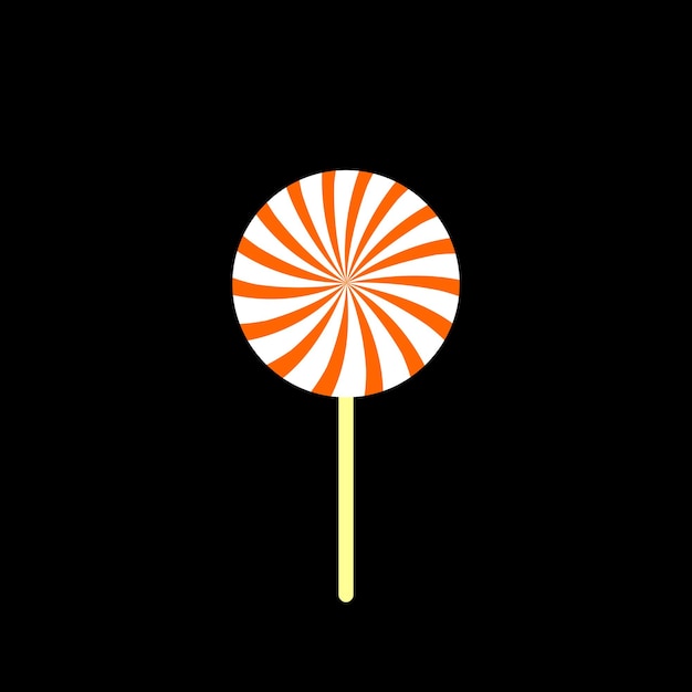 Icono de caramelo de Halloween diseño plano plantilla ilustración vectorial