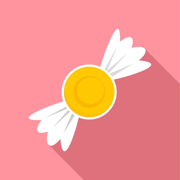 Icono de caramelo de limón ilustración plana del icono vectorial de caramello de limón para el diseño web