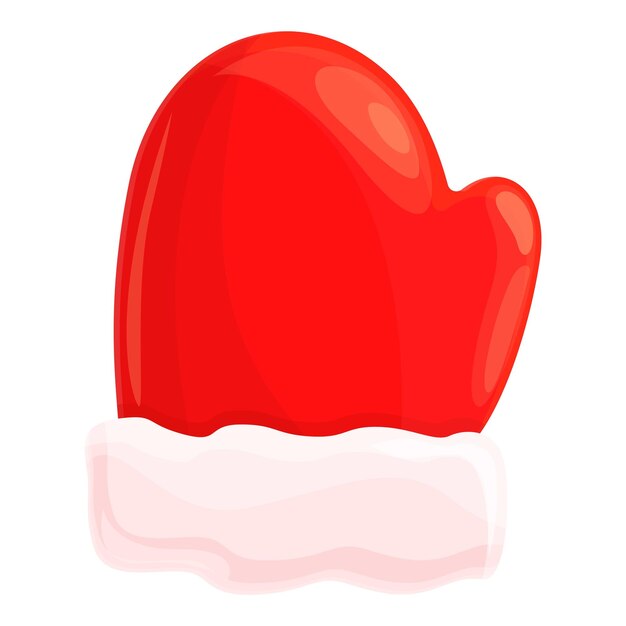 Icono de caramelo de Navidad de guante Caricatura de icono de vector de caramelo de Navidad de guante para diseño web aislado sobre fondo blanco