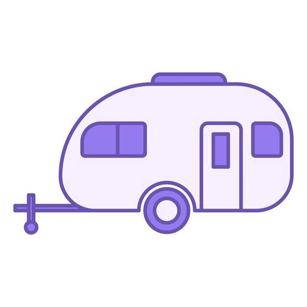 Icono de la caravana de colores