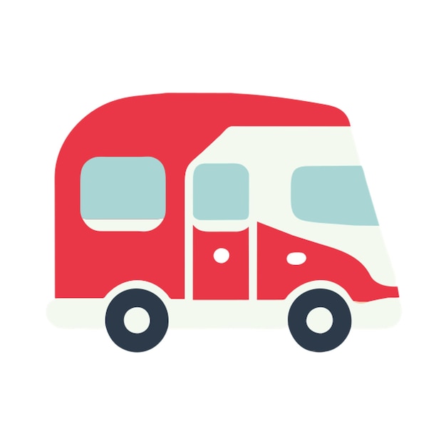el icono de la caravana con formas de colores