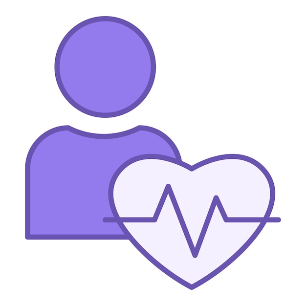 Icono de cardiograma de color