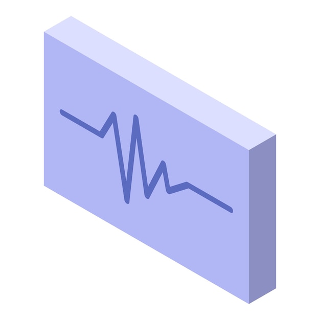 Icono de cardiograma Isométrico del icono de vector de cardiograma para diseño web aislado sobre fondo blanco