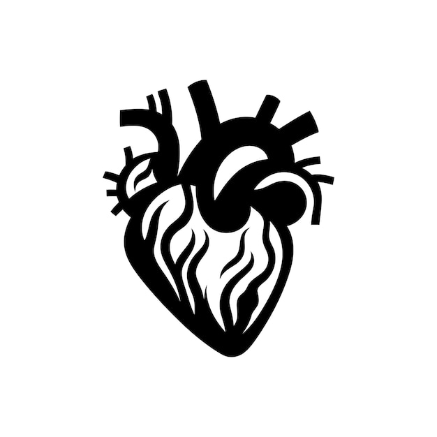 Icono de cardiología en fondo blanco