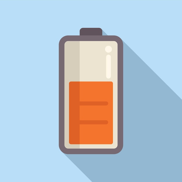 Icono de carga de la batería eléctrica vector plano Capacidad de la célula