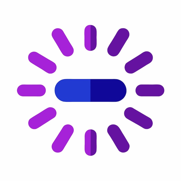 Icono de carga de gradiente elegante y simple