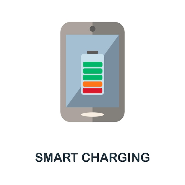 Ícono de carga inteligente Elemento simple de la colección de vehículos eléctricos Ícono creativo de carga inteligente para plantillas de diseño web, infografías y más