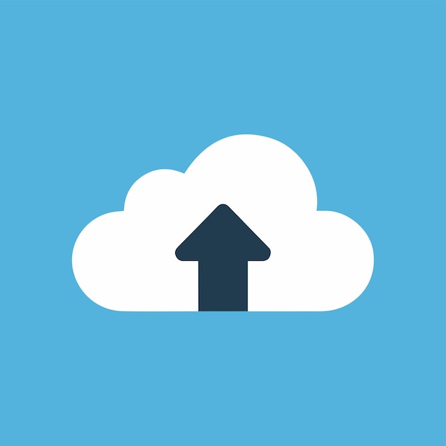 Icono de carga en la nube que representa la transferencia de datos al almacenamiento en línea