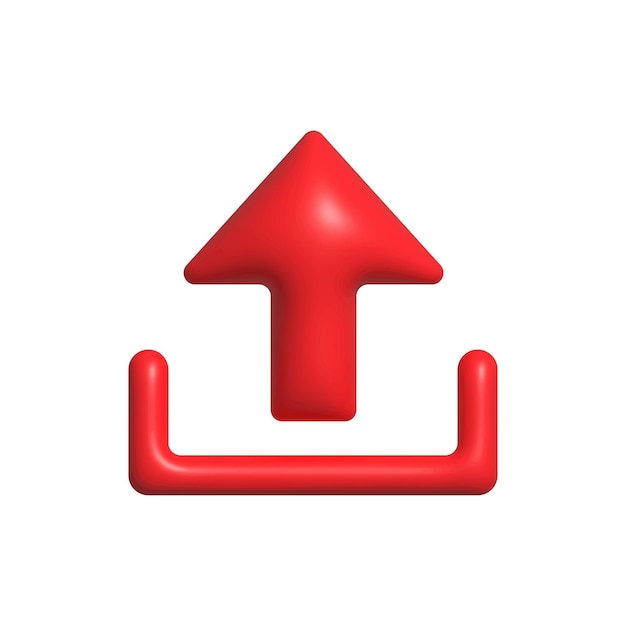 El icono para cargar información Icono vectorial tridimensional Pictograma 3D para sitios web aplicaciones e ideas de diseño