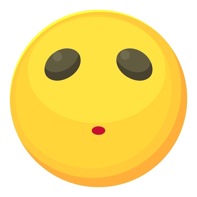 Icono de carita neutral Ilustración de dibujos animados de icono de vector de carita neutral para web